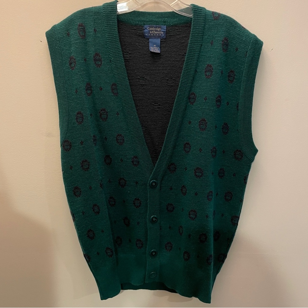 Vintage Button Front Sweater Vest